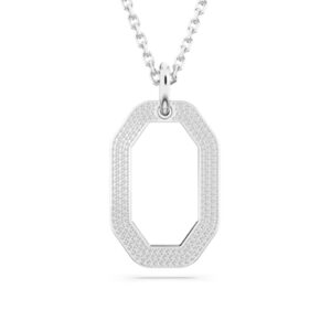 Swarovski Dextera Silver Octagon Necklace – 49.5cm
