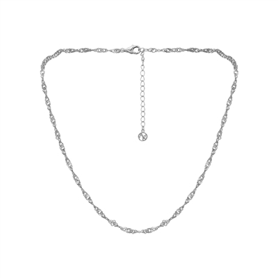 Argento Twist Choker Necklace - Silver