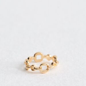 Gold Tone Chain Link Ring New Look