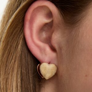 Gold Tone Double Sided Middle Earrings New Glance