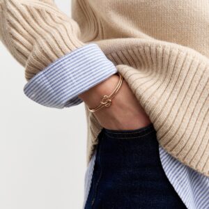 Gold Tone Knotted Cuff Bracelet New Glance