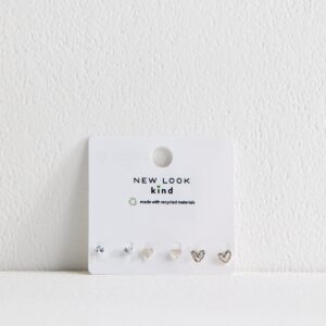Silver Pack of three Silver Tone Earrings New Glance