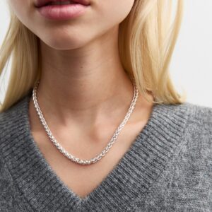 Silver Tone Rope Chain Necklace New Look