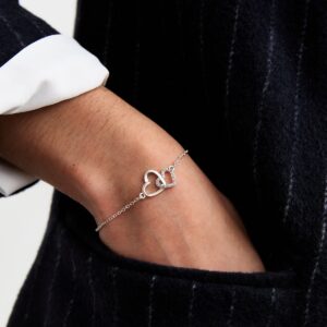 Silver Tone Middle Hyperlink Bracelet New Glance