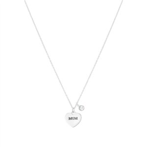 Karma Silver Mum Middle Necklace – Silver