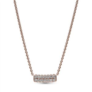 Pandora Rose Gold Chunky Crystal Necklace