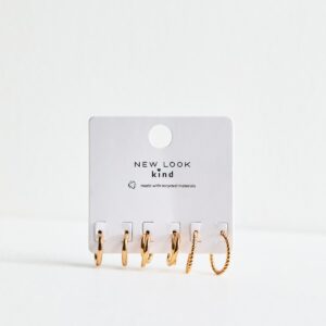 Pack Of three Gold Tone Hoop Earrings New Glance