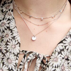 Silver Tone Layered Mini Attraction Necklace New Glance
