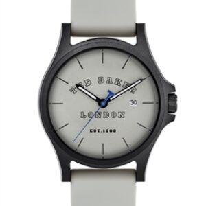Ted Baker Mens Gray Silicone Strap Watch – Gray