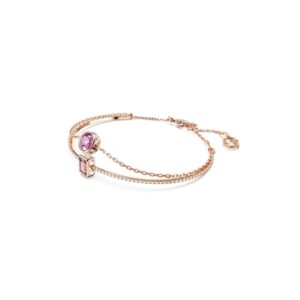 Swarovski Stilla Mixed Cut Pink Rose-Gold Bangle – Rose Gold