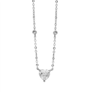 August Woods Silver CZ Heart Necklace – Silver