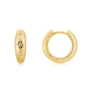 Argento Gold Galaxy Superstar Petite Hoops – Gold