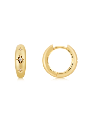 Argento Gold Galaxy Superstar Petite Hoops - Gold