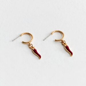 Gold Tone Chilli Drop Earrings New Glance