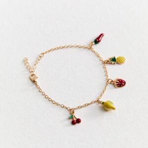 Gold Tone Fruit Attraction Bracelet New Glance