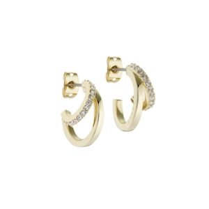 Ted Baker Helias Gold Crystal Double Hoop – Gold
