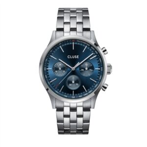 CLUSE Silver Antheor Multifunction Blue Dial Watch – Silver