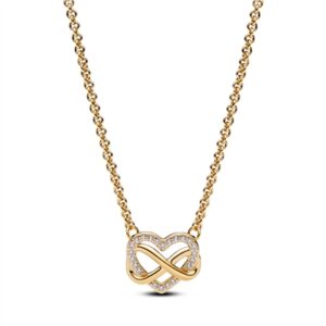 Pandora Sparkling Infinity Heart Collier Necklace – 50cm