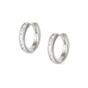 Nomination Carismatica White Crystal Hoop Earrings