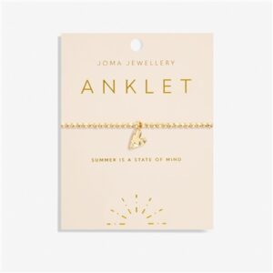 Joma Gold Hammered Middle Anklet – Gold