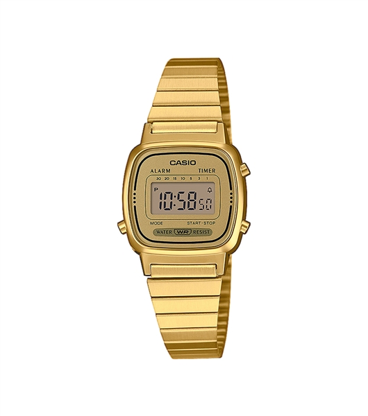 Casio Antique LA670WEGA-9EF Gold Stainless Metal Bracelet Virtual Watch