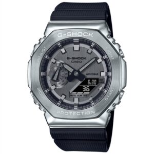 Casio G-Surprise GM-2100-1AER Octagon Metal Bezel Black Resin Strap Watch