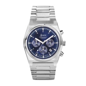 Accurist Males’s Starting place Royal Blue Dial Chronograph Watch – Silver