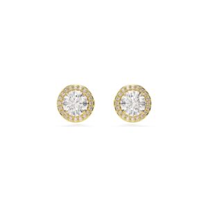 Swarovski Una Gold Spherical Lower Stud Earrings