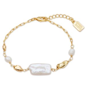 August Woods Gold Pearl Teardrop Bracelet – Gold