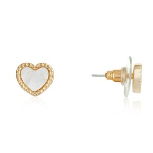 August Woods Gold Mom of Pearl Center Stud Earrings – Gold
