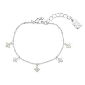 August Woods Silver Multi Crystal Clover Bracelet – Silver