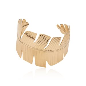 August Woods Gold Ginkgo Leaf Adjustable Bangle – Gold