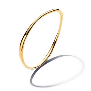 Pandora Gold Organically Formed Bangle – 17cm