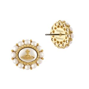 Vivienne Westwood Gold Amaya Halo Pearl Studs – Gold