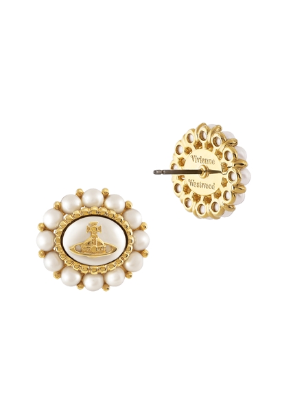 Vivienne Westwood Gold Amaya Halo Pearl Studs - Gold