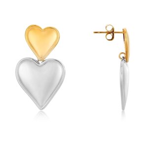 August Woods Gold Two Tone Chunky Center Earrings – Gold