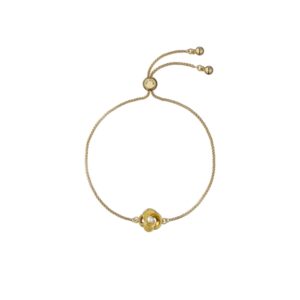 Ted Baker Gold Florie Pearl Flower Slider Bracelet – Gold