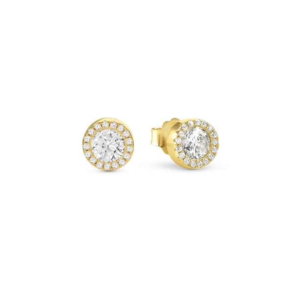 Nomination Seidivina Gold White Halo Earrings