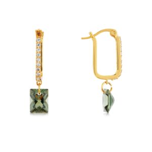 August Woods Gold Tourmaline Crystal Hoop Earring – Gold