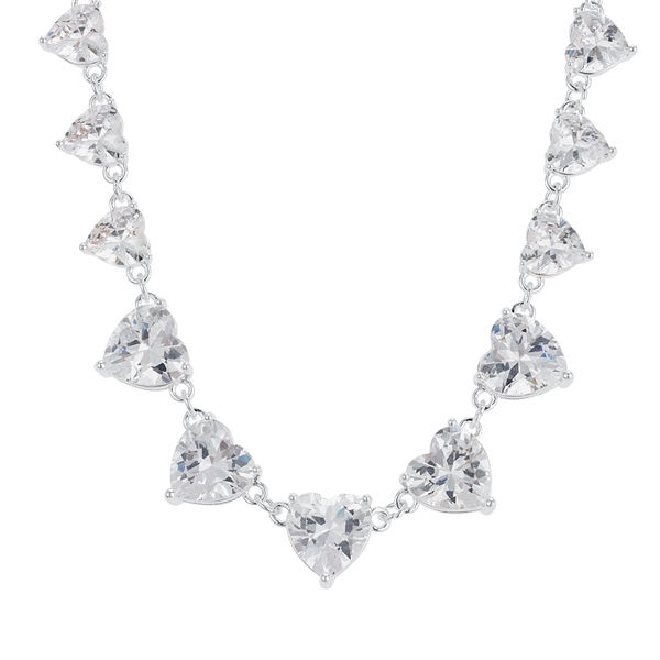 August Woods Silver Statement Heart Necklace