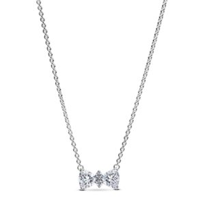 Pandora Silver Glowing Bow Collier Necklace