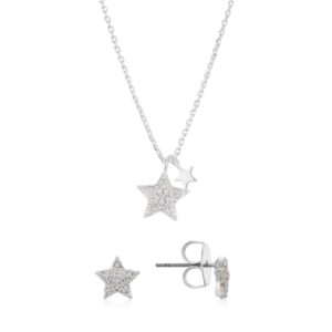 August Woods Silver Crystal Star Set – Silver