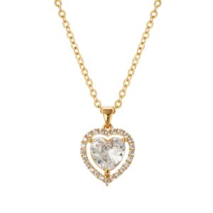 August Woods Gold Halo Center Stud Necklace – Gold