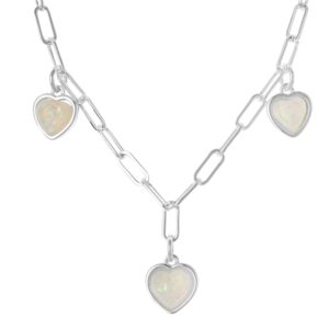 August Woods Silver Allure Opal Center Necklace – Silver