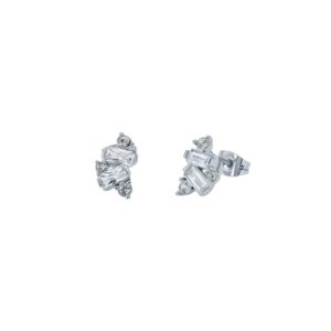 Ted Baker Silver Clarice Crystal Cluster Studs – Silver