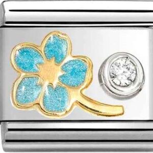 Nomination Blue Myosotis Crystal Charm