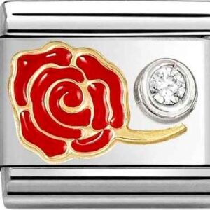 Nomination Red Rose Crystal Charm