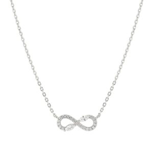 Nomination Silver White Crystal Infinity Necklace