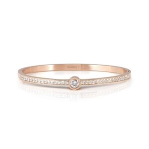 Nomination Lovely Bangles Rose Gold White Circle Crystal Small Bangle