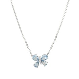 Nomination Silver Butterfly Blue Crystal Necklace